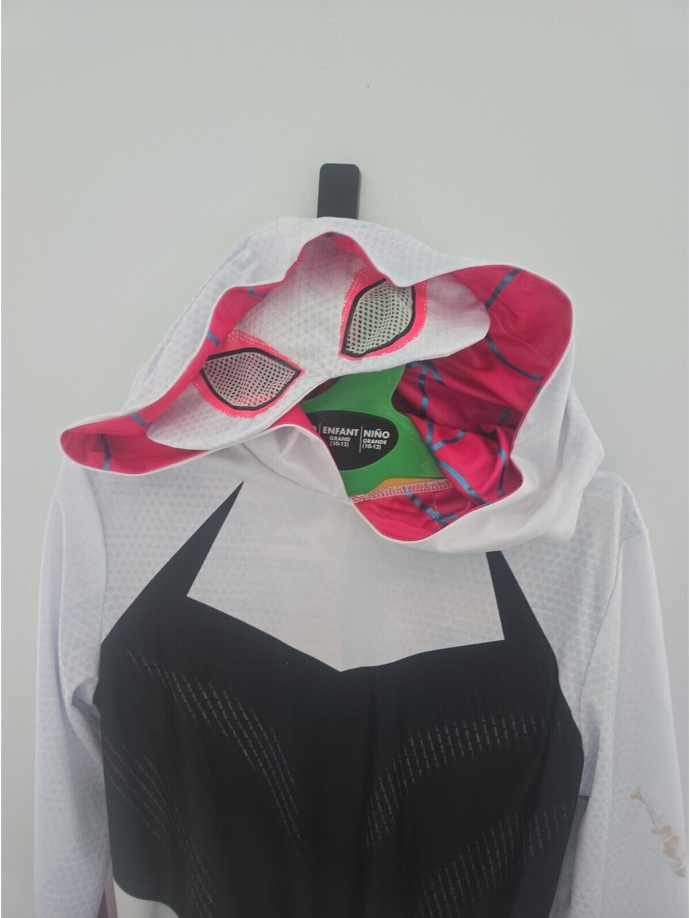 MARVEL Spider-Gwen Kids Costume - Hooded Spandex suit with Mask New Size MED